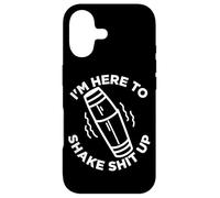 Bar Alcohol I'm Here to Shake it Up Funny Citation Bartender Coque pour iPhone 17