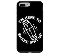 Bar Alcohol I'm Here to Shake it Up Funny Citation Bartender Coque pour iPhone 7 Plus/8 Plus