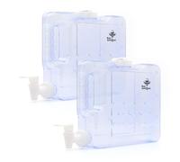 Bar Amigos Lot de 2 distributeurs d'eau étroits pour réfrigérateur - 3 L - En plastique PETG - Avec robinet - Pour voyage, bureau, camping