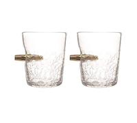 Bar Amigos Lot de 2 verres à shot originaux - 300 ml Double pack de verres avec balle à shot dans le verre pour déguster le scotch, le bourbon, le whisky et le brandy