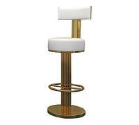 Bar Chaise Family Tabouret Bar Bar Tabouret Bar Restaurant High Chair Modern and Simple Home Electroplated Metal Gold Microfibre PU adapté au Restaurant Counter Hotel 40 X 110 X 75CM Made in China
