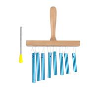 Bar Chimes 8 Tons, Instruments de Percussion en Bois de Bouleau et Aluminium, 16,6x12,5 cm - Sonorité Envoûtante, Léger et Portable, Idéal pour Musiciens Débutants (Bleue)