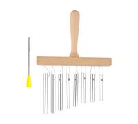 Bar Chimes 8 Tons, Instruments de Percussion en Bois de Bouleau et Aluminium, 16,6x12,5 cm - Sonorité Envoûtante, Léger et Portable, Idéal pour Musiciens Débutants (Argent)