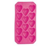 BAR CRAFT Bac à Glaçons en Silicone avec Moules à Cœurs Fantaisie, Rose, 26 X 12 cm