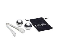 BAR CRAFT Grand Set de Boules de Glace en Acier Inoxydable, Acier Inoxydable, Argent