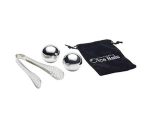 BAR CRAFT Grand Set de Boules de Glace en Acier Inoxydable, Acier Inoxydable, Argent