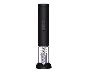 BAR CRAFT Tire-Bouchon Électrique de Luxe avec Coupe-Fil et Socle, Noir