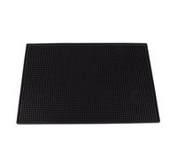 Bar Cup Mat, PVC Water Proof Coffee Mat Rectangular Anti Slip Glasses Dish Drying Pad for Cocktail Bartender Kitchen Countertop (L)