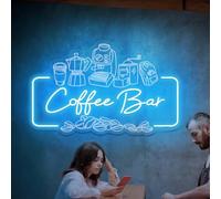 Bar de café LED 3D gravé Signe de néon USB Lumière réglable Salon Bars Barbiers Pub Fête de mariage Salon Réunions Salle de jeu Homme Grotte Art de Noël Décor mural