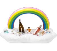 Bar de piscine gonflable Rainbow Cloud avec porte-gobelets - Parfait pour les fêtes d'été, les journées à la plage et les jacuzzis !