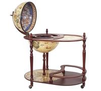 Mendler Bar de salon avec table HWC-D84 Ø 42 cm, bois d'eucalyptus