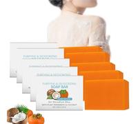 Bar de savon de lavage de corps de noix de coco avec le persimmon, odeurs déodorantes purifiantes pour les femmes et les hommes, savon de bar de persimmon de corps déodorant pour l'odeur (5)