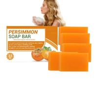 Bar de savon de persimmon pour éliminateur d'odeur corporelle pour les femmes et les hommes, éliminant l'odeur et le nettoyage profond, savon de persimmon pour l'odeur des personnes âgées (5)