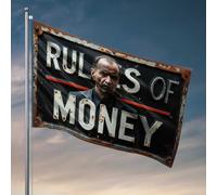 Bar Decor For Home Rules Of Money: A Man'S Guide to Wealth Management Flag Ado Boy Room Decor Accessoires de chambre pour hommes (60 x 90 cm)