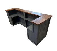 Bar en bois en forme de U pour la maison et le jardin, intérieur et extérieur, bar à gin et cocktail pour Man Cave Version 4 (inachevé)