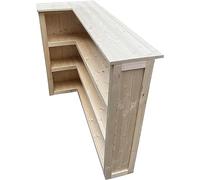 Bar en forme de L, bar en bois, bar de jardin, bar à domicile, bar intérieur et extérieur, bar à gin, bar à cocktail, bar Man Cave Bar (inachevé, 200 cm x 60 cm x 102 cm, droite)