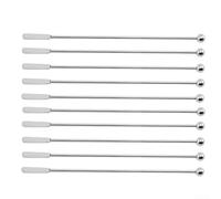 Bar Essential Lot de 10 agitateurs en acier inoxydable pour mélanger superposer et décorer des boissons dans des environnements professionnels et décontractés