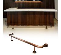 Bar Foot Rail, Rails de Pied en Acier brossé réglable pour la Maison Bar & Kitchen Island, 2ft-11.5ft Foot Repose-ressessis pour Un Confort Ultime et Un Style Moderne