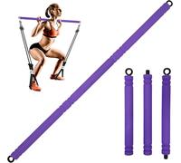 Bar For Elastic Bodybuilding,Pilates Bar Resistance Bands Portable Yoga Stick Full Body Workout Bars