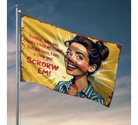 Bar For Man Cave Confident Woman Embraces Positive Attitude Poster Drapeau Décoration amusante pour Bar Drapeaux décoratifs Maison Drapeaux (152 x 244 cm)