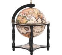 Bar globe noir en bois massif d'eucalyptus