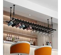 Bar Hanging Cafe Wine Bottles Racks, Moderne ÉTAGDAGE ÉTAL-PACILAGE des VINS Racks pour Affichage, Metal Mur MURD VIOTHER BITLE Groupe, étagères de Rangement flottantes Casses de vin suspendues