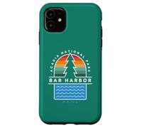Bar Harbor Maine Acadia National Park Pin Tree Retro années 70 Coque pour iPhone 11