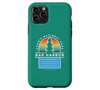 Bar Harbor Maine Acadia National Park Pin Tree Retro années 70 Coque pour iPhone 11 Pro