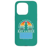 Bar Harbor Maine Acadia National Park Pin Tree Retro années 70 Coque pour iPhone 15 Pro
