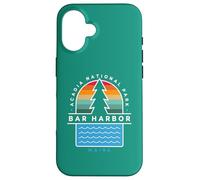 Bar Harbor Maine Acadia National Park Pin Tree Retro années 70 Coque pour iPhone 16
