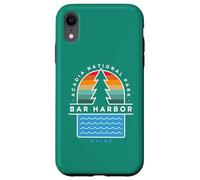 Bar Harbor Maine Acadia National Park Pin Tree Retro années 70 Coque pour iPhone XR