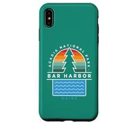 Bar Harbor Maine Acadia National Park Pin Tree Retro années 70 Coque pour iPhone XS Max