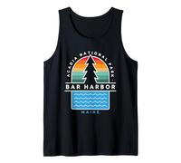 Bar Harbor Maine Acadia National Park Pin Tree Retro années 70 Débardeur