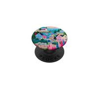Bar Harbor Maine Lighthouse Scène côtière Florale PopSockets PopGrip Adhésif