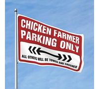Bar Man Cave Decor Chicken Farmer Parking Only Flag Décorations d'automne Décor extérieur pour chambre à coucher (Taille : 60 x 90 cm)