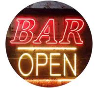 Bar Open Home Décor Dual Color LED Enseigne Lumineuse Neon Sign Rouge et jaune 400 x 300mm st6s43-i3349-ry