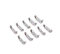 Bar Pins Brooch Lock Back Safety Catch Rolling DIY Craft 50Pcs Silver Iron 20mm 25mm 32mm 38mm Optional With Safety Insurance Switch For Brooch Making And Clothing Accessories (25mm)