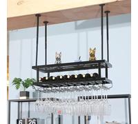Bar plafond étagère Verre RAC RACK RACK-RACK-RACK-RACK-RACKS VIN WINE WINE, Bouteilles de vin Afficher l'étagère de rangement, Restaurant commercial Porte-vin flottant, Élégant bouteilles de vin