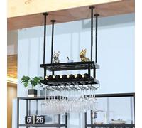 Bar plafond étagère Verre RAC RACK RACK-RACK-RACK-RACK-RACKS VIN WINE WINE, Bouteilles de vin Afficher l'étagère de rangement, Restaurant commercial Porte-vin flottant, Élégant bouteilles de vin