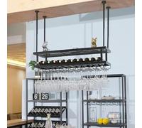 Bar plafond étagère Verre RAC RACK RACK-RACK-RACK-RACK-RACKS VIN WINE WINE, Bouteilles de vin Afficher l'étagère de rangement, Restaurant commercial Porte-vin flottant, Élégant bouteilles de vin