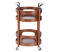 Bar Serving Cart for Hotel Business Restaurant, Home Bar Cart Serving Trolleys Sideboard Kitchen Rack Hairdressing Trolley on Wheels 3 Tier Beauty Drinks Trolleys
