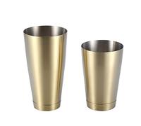 Bar shaker à cocktail en acier inoxydable Ensemble outil de mélange réutilisable durable de haute qualité pour les barmans de cuisine à la maison Silver Rose Golden Golden 3 (Titane)