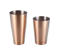 Bar shaker à cocktail en acier inoxydable Ensemble outil de mélange réutilisable durable de haute qualité pour les barmans de cuisine à la maison Silver Rose Golden Golden 3 (Or rose)