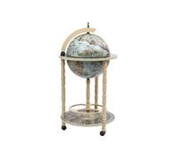 Vidaxl Bar Sous Forme De Globe Bois D'eucalyptus Bleu Bleu