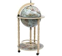Bar sous forme de globe - VIDAXL - Armoire à vin - Bois solide - Bleu et Blanc - Mobilité facile
