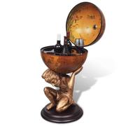 Bar sous forme de globe - VINGVO - Atlas - Vintage - 42 x 42 x 85 cm - 4 compartiments