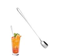Bar Spoon - Square Head Spoons, Professional Drink Stirrer, Sleek 8 Inch Length with Twisted Rod, Easy Grip Balanced Design, Metal Build for Smooth Mixing | Perfect for cocktail shakers