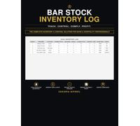 Bar Stock Inventory Log: Professional Hospitality Operational Tool for Bar & Beverage Management