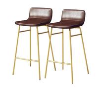 Bar Stool Industrial Farmhouse Barstool with PP Seat, Cafe Pub Kitchen Counter Dining Room Breakfast Bar Chair (White-2ps)