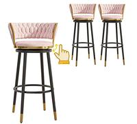 Bar Stool Industrial Farmhouse Barstool with PP Seat, Cafe Pub Kitchen Counter Dining Room Breakfast Bar Chair (White-2ps)